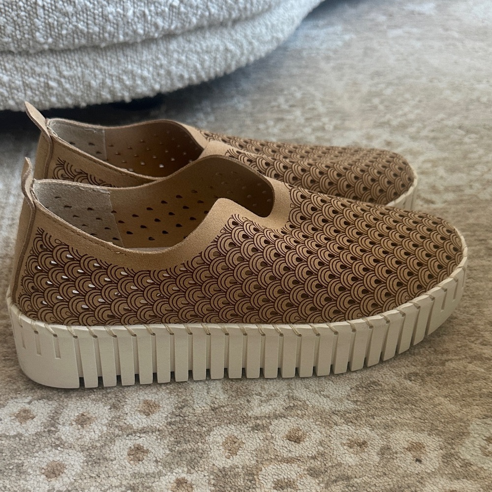 Tommy Bahama Tan Patterned Slip-On Shoes